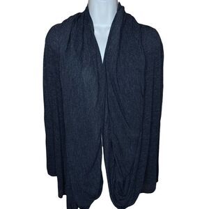 Alice + Olivia Grey Draped Cardigan Small